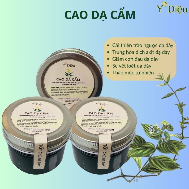 CAO DẠ CẨM, GIẢI PHÁP CHO VIÊM LOÉT, TRÀO NGƯỢC DẠ DAY